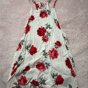Hollister Red and Green Asymmetrical Camisole